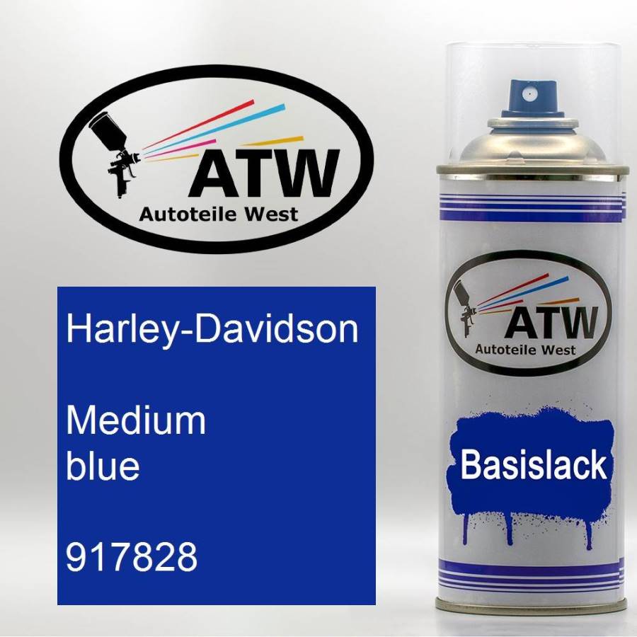 Harley-Davidson, Medium blue, 917828: 400ml Sprühdose, von ATW Autoteile West.